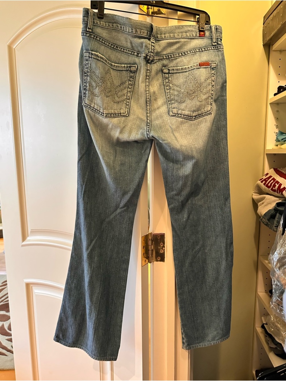 7 For All Mankind A Pocket Bootcut Jeans Mens 32 Y2K Vintage Distressed USA
